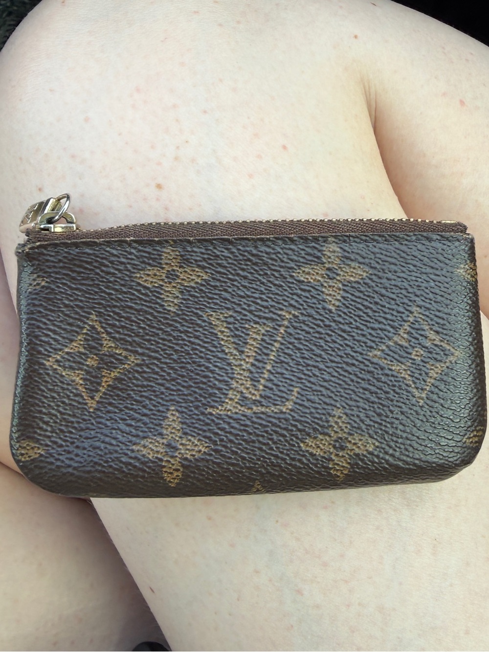 Authentic Louis Vuitton Monogram Key Pouch Pochette Cles Coin Purse